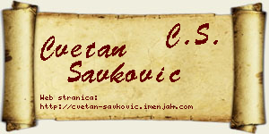 Cvetan Savković vizit kartica